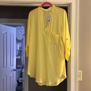 Lush lemony tunic. NWT!  Size large